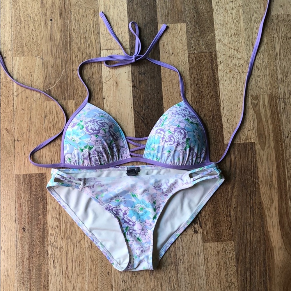 Aerie floral swim suit